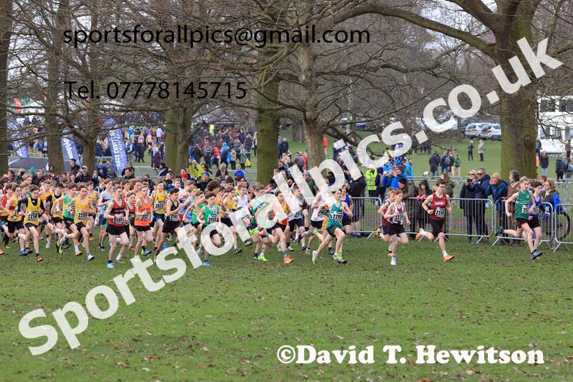 Boys Under-13s, 2024 CAU Inter Counties Cross Country Champs., Wollaton Park, Nottingham. Photo: David T. Hewitson/Sports for All Pics